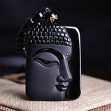 Obsidian Buddha Blessing Necklace - Empire of the Gods