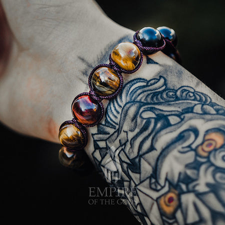 Multi-Color Tiger Eye Stones Bracelet