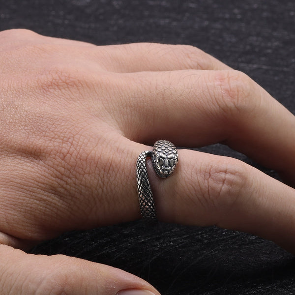 925 Sterling Silver Snake Ring - Empire of the Gods
