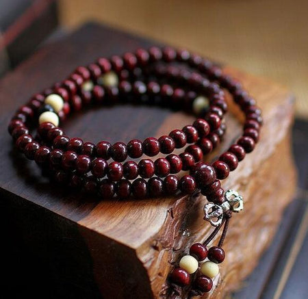Silver Mantra Prayer Beads