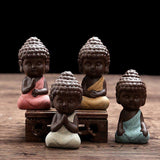 Handpainted Ceramic Tiny Buddha Figurine - Empire of the Gods