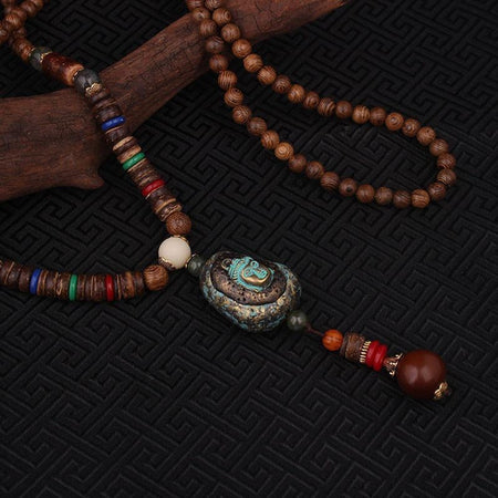 Silver Buddha Beads Bracelet