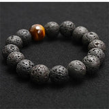 Volcanic Lava & Tiger Eye Bracelet - Empire of the Gods