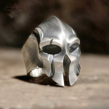 Hammered Spartan Helmet Ring