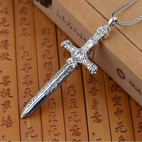 Sword cheap pendant silver