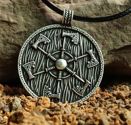 Thunder Shield of Perun Slavic Axes Necklace - Empire of the Gods