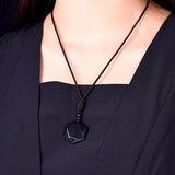 Obsidian Star of David Necklace - Empire of the Gods