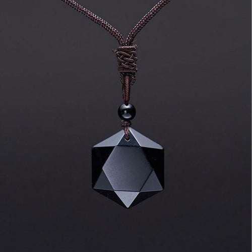 Obsidian Star of David Necklace - Empire of the Gods