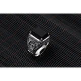 925 Sterling Silver Obsidian Ring - Empire of the Gods