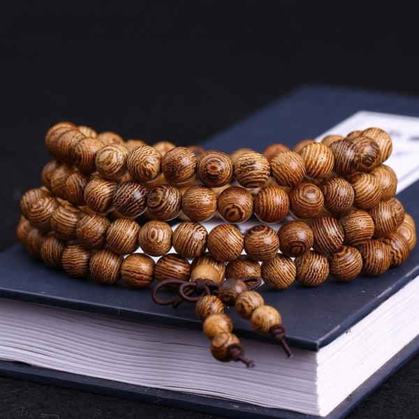 Wenge Wood Prayer Beads Bracelet - Empire of the Gods