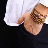 Wenge Wood Prayer Beads Bracelet - Empire of the Gods