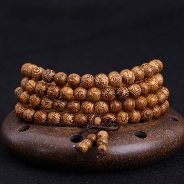 Wenge Wood Prayer Beads Bracelet - Empire of the Gods