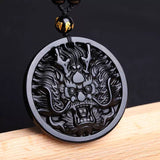 Obsidian Dragon Coin Necklace - Empire of the Gods