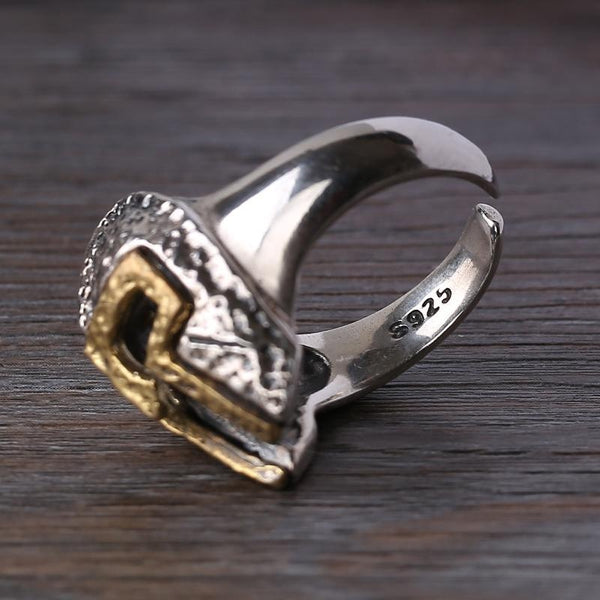 Hammered Spartan Helmet Ring - Empire of the Gods