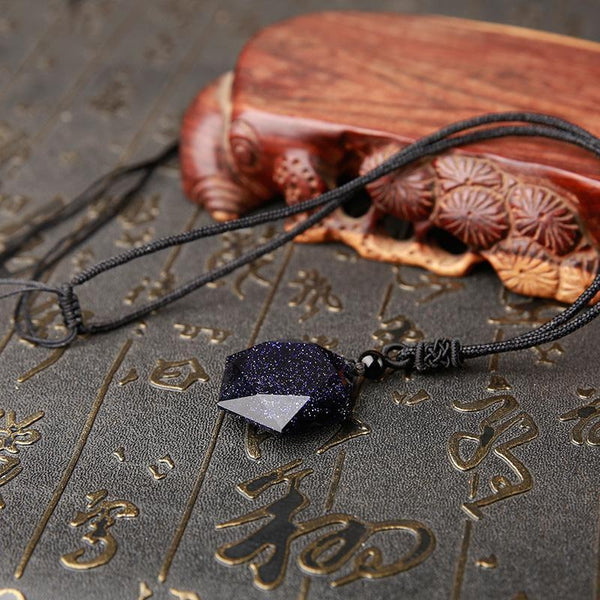 Blue Sandstone Star of David Necklace - Empire of the Gods