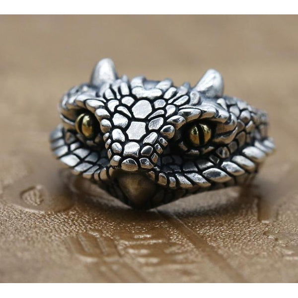 925 Sterling Silver Snake Ring Empire of the Gods