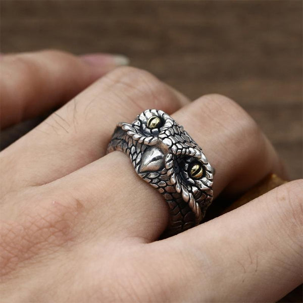 925 Sterling Silver Snake Ring - Empire of the Gods