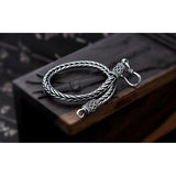 925 Sterling Silver Handmade Braided Chain Bracelet - Empire of the Gods