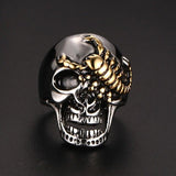 Skull with & Scorpion Ring - Empire of the Gods