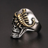 Skull with & Scorpion Ring - Empire of the Gods