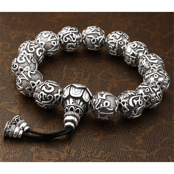 Ashtamangala Sterling Silver Bracelet: Eight Auspicious Tibetan Symbols  Handmade in Bali – Buddha Groove