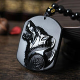 Obsidian Wolf Necklace - Empire of the Gods