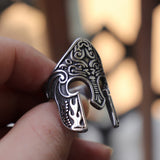 Engraved Spartan Helmet Ring - Empire of the Gods