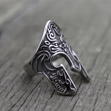 Engraved Spartan Helmet Ring - Empire of the Gods