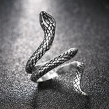 Antique Silver Vintage Snake Ring - Empire of the Gods