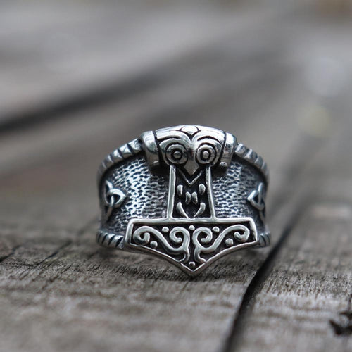 Owl Mjolnir Ring - Empire of the Gods